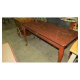 CHERRY FINISH ENTRY TABLE, QUEEN ANNE STYLE