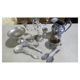 COLLECTION OF SILVER PLATE & PEWTER PIECES