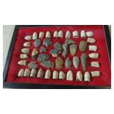 FRAME OF 29 CIVIL WAR MINNIE BALLS BULLETS