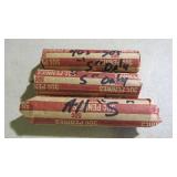 3 ROLLS 1940s-50s ALL "S" WHEAT PENNIES