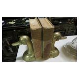 BRASS DUCK BOOK ENDS & ART BOOKS