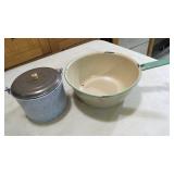 2 PC GRANITEWARE, PAN & LUNCH PAIL