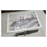 USS CAIRO PRINT & BAYONET