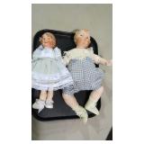2 SIGNED GERMAN BISQUE DOLLS