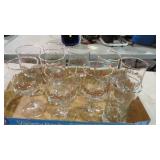 HOLLY GLASSES STEMWARE GOLD RIM