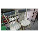 (2X) 1870s ARROW BACK PLANK BOTTOM CHAIRS