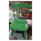 GREEN PAINTED COUNTRY CHAIR