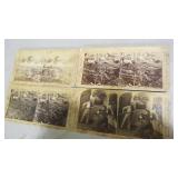4 ANTIQUE STEREO CARDS, BATTLE OF GETTYSBURG