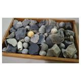 TRAY OF MUSKET BALLS, ARTIFACTS