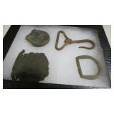 CIVIL WAR ERA BELT BUCKLE, MISC. IN CASE