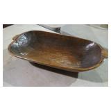 WOOD DOUGH BOWL, 28" LONG, 16" WIDE