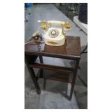 FRENCH STYLE ROTARY DIAL PHONE & STAND
