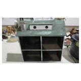 PRIMITIVE "HOUSE" SHELF, 19" WIDE, 6" DEEP, 19" TA