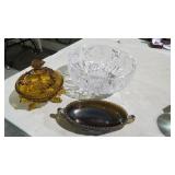 3 PC CARNIVAL AMBER, CLEAR PRESCUT BOWL