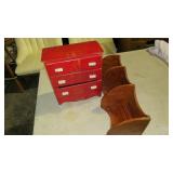 PAINTED DOLL DRESSER & CORNER SHELF