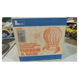 12" GALVANIZED TURBINE & BASE IN BOX, BLACK