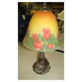 REVERSE PAINT ON GLASS TABLE LAMP