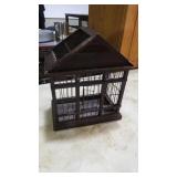 SMALL WOOD BIRD CAGE, 10" WIDE, 6" DEEP, 12" TALL