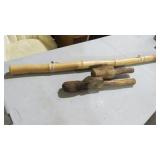 LONG BAMBOO STICK & 2 WOOD MAULS