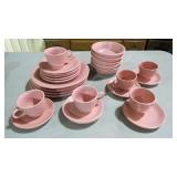 25 PC OF OLDER PINK FIESTA WARE DISHES