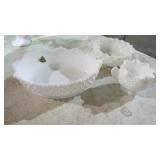 3 PC FENTON HOBNAIL MILKGLASS BOWLS