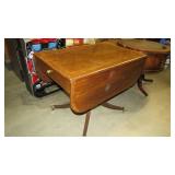 CHERRY INLAID DUNCAN PHYFE DROP LEAF TABLE