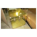 BRASS STORAGE TRUNK 23" CUBE W/KEY