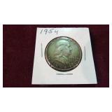 1954 P FRANKLIN HALF DOLLAR 90%