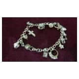 LADIES STAMPED .925 CHARM BRACELET