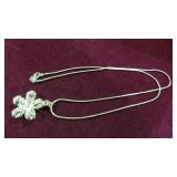 LADIES STAMPED .925 FLOWER NECKLACE 20"