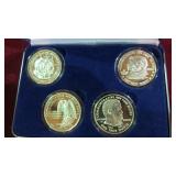 4 1 OZ SILVER CIVIL WAR COMM COINS NIB