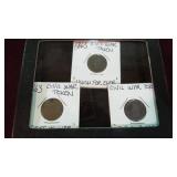 FRAMED 1863 SILVER WAR TOKENS