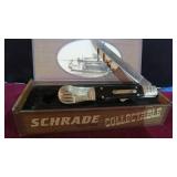 SCHRADE SINGLE LOCK BLADE COLL KNIFE W/BOX