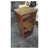 ANTIQUE OAK STORAGE SHELF W/DOVETAIL SEAMS