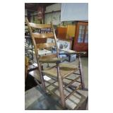 EARLY WOVEN SEAT COUNTRY ANTIQUE ROCKER