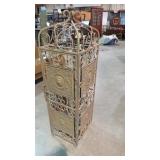 LARGE METAL WINE RACK, 14 X 15", 50" TALL