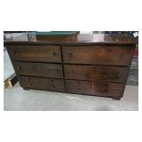 SOLID WOOD DRESSER W/6 DRAWERS NO MIRROR