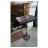 UNIQUE TABLE W/CAST IRON BASE