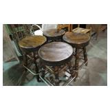 (4X) HEAVY DUTY SWIVEL BAR STOOLS W/FOOT RAIL