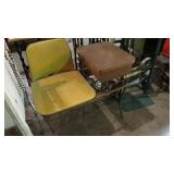 MID CENTURY METAL GOSSIP BENCH