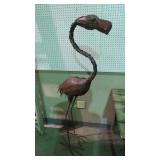 LARGE METAL FLAMINGO, 62" TALL 10" WIDE