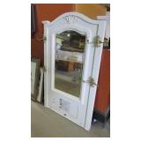 PAINTED HALL TREE/BEVELED WALL MIRROR