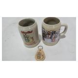 2 UTICA CLUB BEER STEINS, 30 YRS SCHULTZ DOOLEY