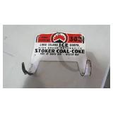 PORCELAIN ADVERTISING SHOVEL HOLDER, LONG ISLAND