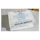 2 BOXES LAKE CITY MATCH 7.62 MM MATCH AMMO