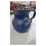EARLY BLUE CROCK BUTTERMILK PITCHER