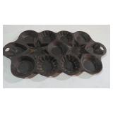 CAST IRON MUFFIN PASTRY PAN, 13 SLOTS
