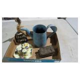 PORCELAIN CONDIMENT SET, WATER CAN, MISC.