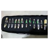 COLLECTION OF POCKET KNIVES BONE HANDLE & MISC.
