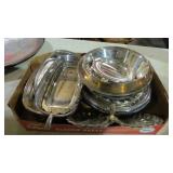 COLLECTION OF SILVER PLATE SERVING PC, MISC.